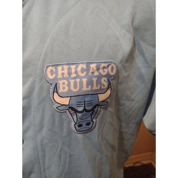 Chicago Bulls NBA Baseball Jersey Large L Light Blue #66 Rare Color To Find - Picture 2 of 10